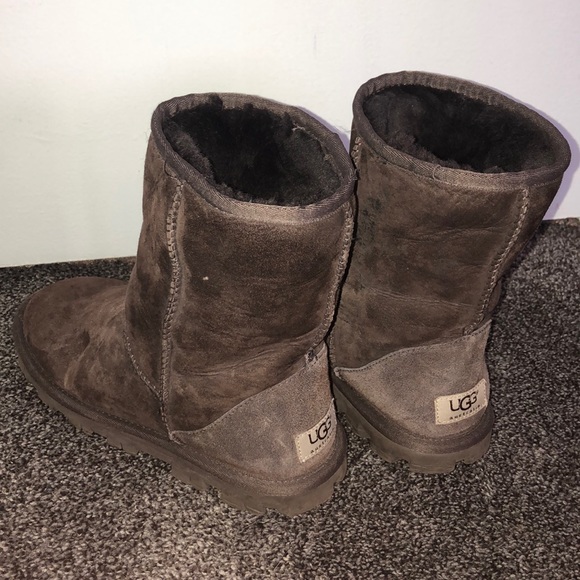 UGG Shoes - Brown furry short UGGS